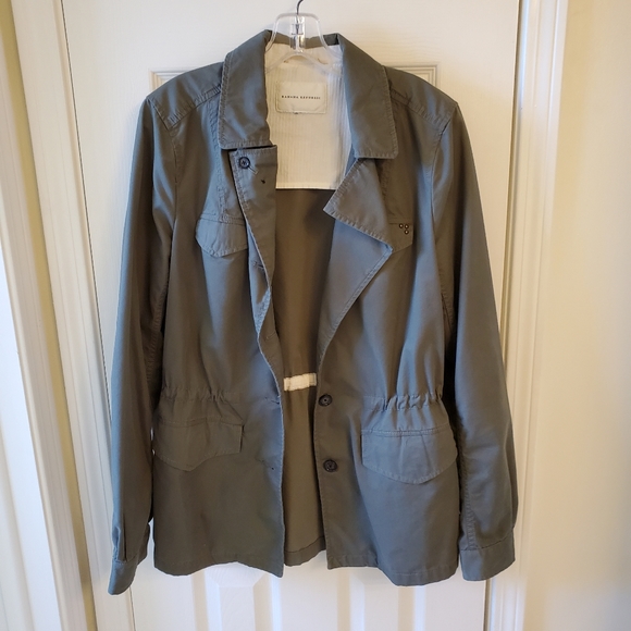 Banana Republic woman's tunnel waist jacket,  color: green night,  size: 10 tall - Picture 2 of 15